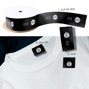 Logo & Text Kledinglabels Opnaaien Naaietiket  Lint
