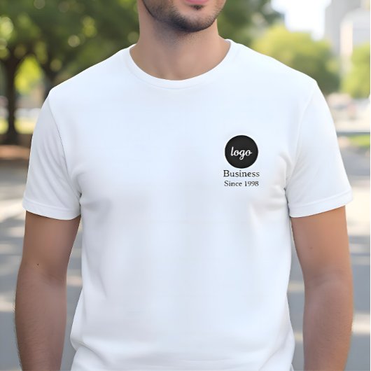 Logo Text Since Year Business Employees Customized T-shirt