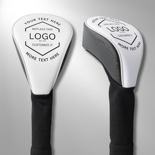 Logo Text Witte Achtergrond Zakelijk Promotioneel Golfheadcover