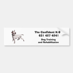logo, The Confident K-9 631 427 4241, Dog Tra... Bumpersticker