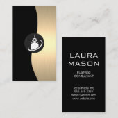 Logo thuisarchitect | Goud Luxe Monogram Visitekaartje (Voorkant / Achterkant)