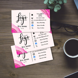 logo toevoegen Aangepast ZAKELOGO en sociale media Visitekaartje
