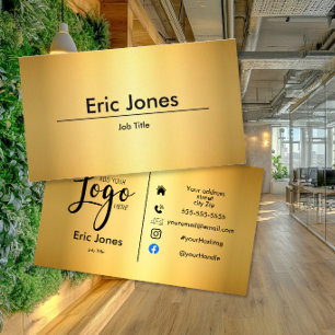 logo toevoegen Aangepast ZAKELOGO en sociale media Visitekaartje