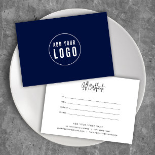 Logo Toevoegen Aangepaste Kleur Script Cadeaubon