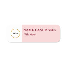 Logo Toevoegen Eenvoudig Blush Roze Naam Titel