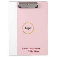Logo Toevoegen Eenvoudige Blush Roze  Naam Titel