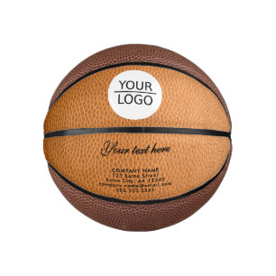 Logo toevoegen met aangepaste tekst Leather Compan Basketbal