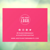 Logo Toevoegen Sociale Media Bewerkbare Achtergron Raamsticker (Vel 3)