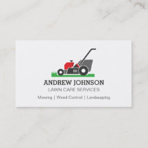 Logo tondeuse à gazon, Carte de visite pour entrep