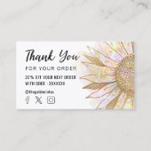 logo tournesol merci carte de visite (Devant)