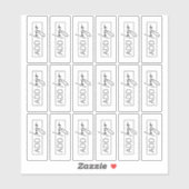 Logo translucide Étiquette de produit Rectangle mi (Feuille)