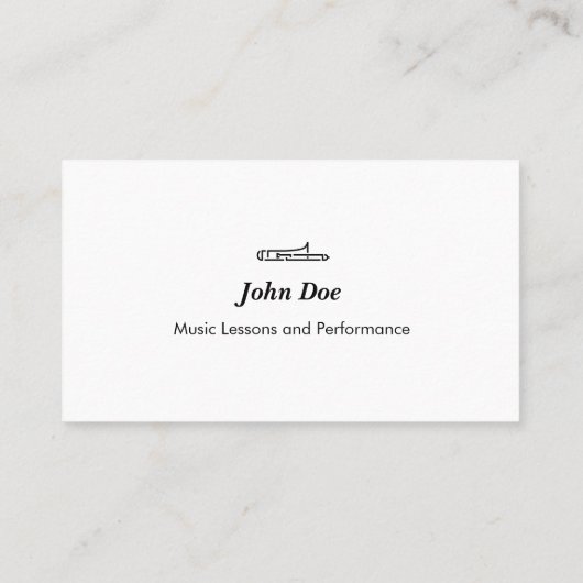 Logo Trombone - Carte de visite (Dos)