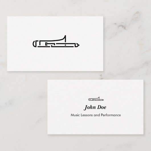 Logo Trombone - Carte de visite (Devant / Derrière)