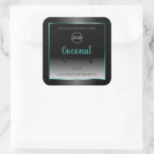 Logo Turquoise de Étiquettes de luxe Black White (Sac)