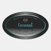 Logo Turquoise de Étiquettes de luxe Black White (Devant)
