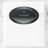 Logo Turquoise de Étiquettes de luxe Black White (Sac)