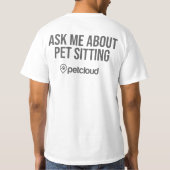 Logo unisexe de gris de T-shirt de PetCloud (Dos)