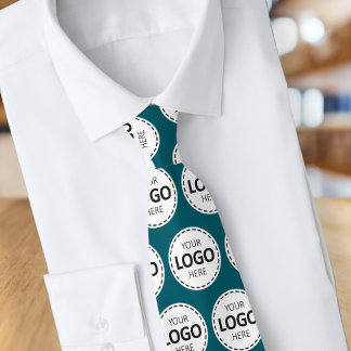 Logo Upload Custom Business Teal Neck Tie Stropdas