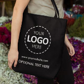 Logo Upload Marketing Black Canvas tas