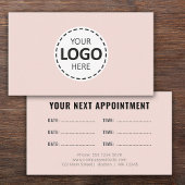 Logo Upload Modern Simple Appointment Blush Visitekaartje