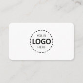 Logo Upload Modern Simple Appointment White Visitekaartje (Voorkant)