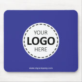 Logo Upload Modern Simple Blue Muismat (Voorkant)