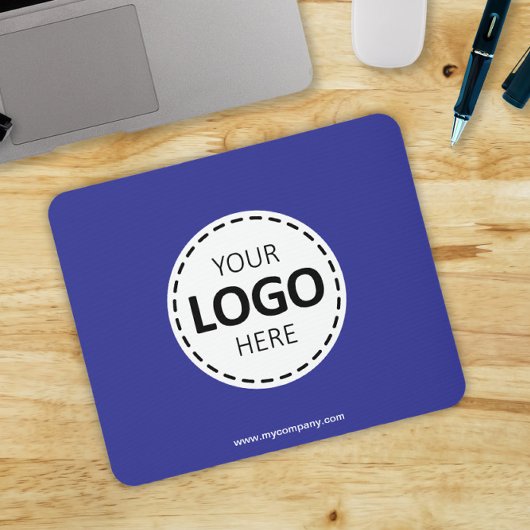 Logo Upload Modern Simple Blue Muismat