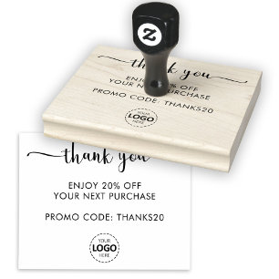 Logo Uploaden Bedankt Aangepaste korting Rubberstempel