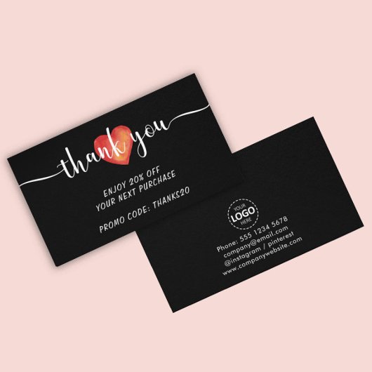 Logo Uploaden Bedankt Visitekaartje met korting