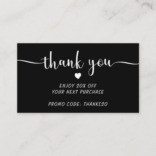 Logo Uploaden Bedankt Visitekaartje met korting (Voorkant)