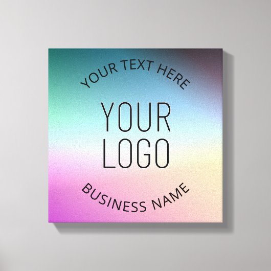 Logo uploaden | Kleurrijke veranderende gradiëntkl Canvas Afdruk (Voorkant)