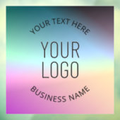 Logo uploaden | Kleurrijke veranderende gradiëntkl Raamsticker (Vel 3)