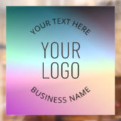 Logo uploaden | Kleurrijke veranderende gradiëntkl Raamsticker (Vel 2)