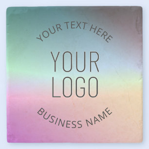 Logo uploaden Kleurrijke veranderende gradiëntkl Stenen Onderzetter