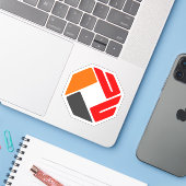 Logo uploaden sticker (Laptop met iPhone)