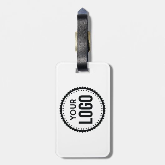 Logo van aangepast bedrijf bagagelabel (Achterkant verticaal)