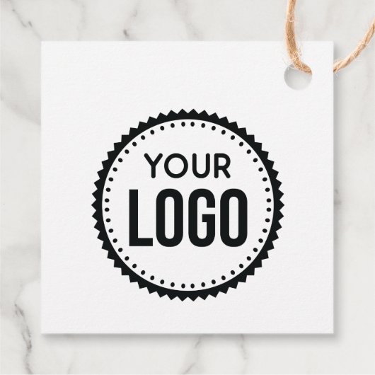 Logo van aangepast bedrijf bedankjes labels (Achterkant)