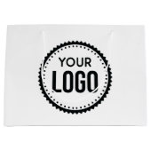 Logo van aangepast bedrijf groot cadeauzakje (Voorkant)