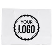 Logo van aangepast bedrijf groot cadeauzakje (Achterkant)