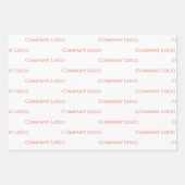 Logo van aangepast bedrijf inpakpapier vel (Voorkant)