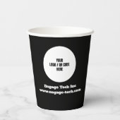 Logo van aangepast bedrijf | Naam | Stijlvolle zwa Papieren Bekers (Achterkant)