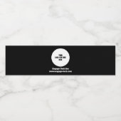 Logo van aangepast bedrijf | Naam | Stijlvolle zwa Waterfles Etiket (Enkel label)