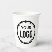 Logo van aangepast bedrijf papieren bekers (Achterkant)