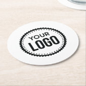 Logo van aangepast bedrijf ronde kartonnen onderzetter (Gebogen)