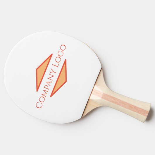 Logo van aangepast bedrijf tafeltennisbatje (Zijkant)