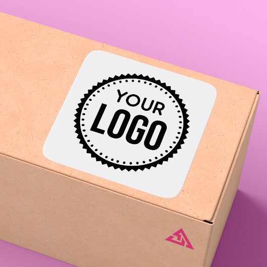 Logo van aangepast bedrijf vierkante sticker