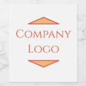 Logo van aangepast bedrijf wijn etiket (Enkel label)