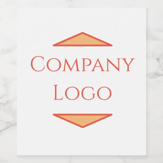 Logo van aangepast bedrijf wijn etiket (Enkel label)