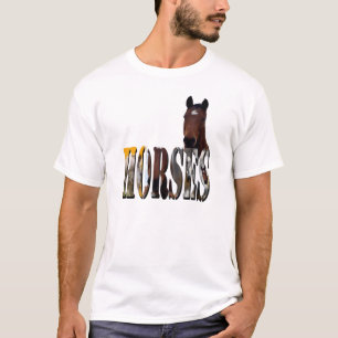 Logo van Afbeelding van kastanjepaarden en -paarde T-shirt