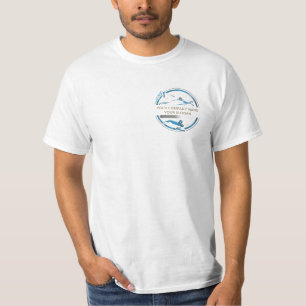 Logo van autopoetsbedrijf voor en achter bedrijf t-shirt